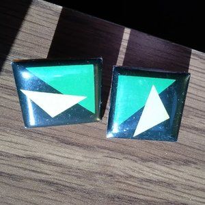 Vintage Contemporary Square Earrings